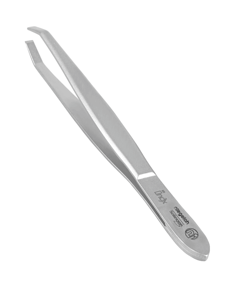 Inox pincet, gebogen